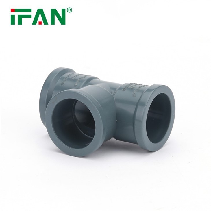 Grey DIN NBR5648 UPVC Pipe Fittings For Water Distribution Networks factory