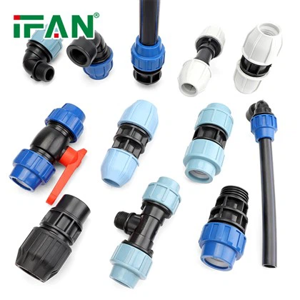 Economical PP Compression Fitting Teem rau HDPE Irrigation Projects